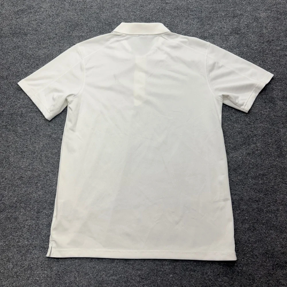 Jordan Mens Dri-FIT Polo Shirt White Green Jumpman Logo Small Elephant Print